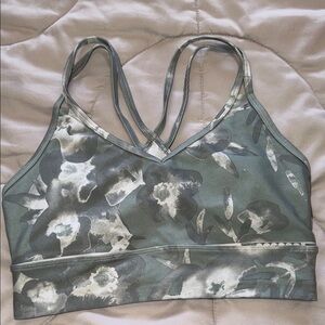 Balance Athletica Gray Floral Sports Bra